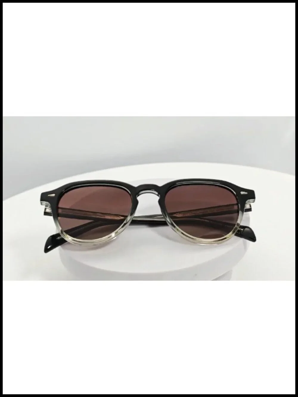 Vintage Round Sunglasses Polarized UV400 TR90 Frame Acetate Temples